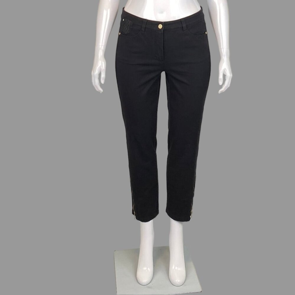 Basler cropped black jeans